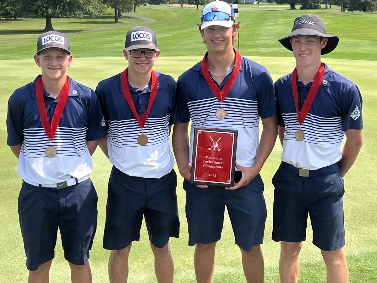 LocoAthletics's tweet photo. Congrats to the boys varsity golf team
1st Place Wauseon Inv.

18 Hole School record 308
9 Hole school record 148
Wauseon Invitational record https://t.co/QUOb6fC08d