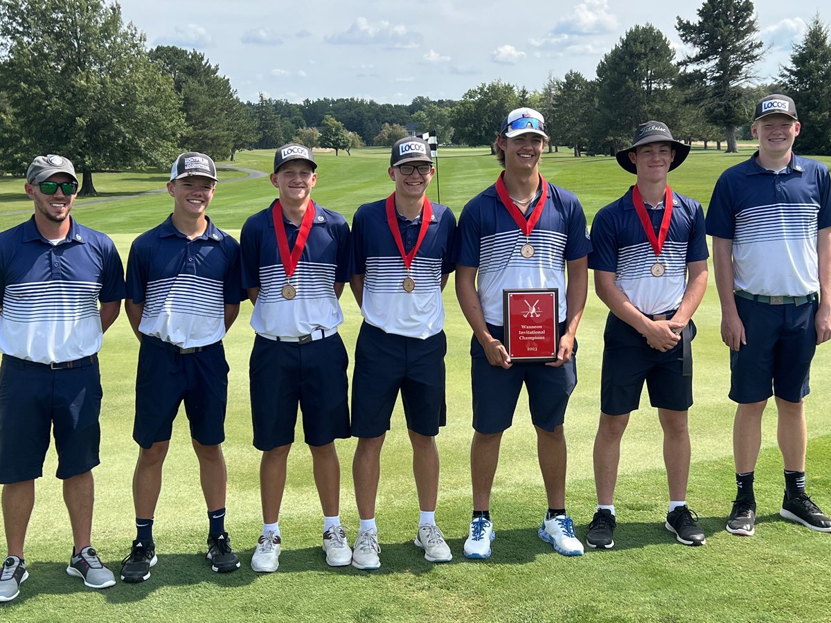 LocoAthletics's tweet photo. Congrats to the boys varsity golf team
1st Place Wauseon Inv.

18 Hole School record 308
9 Hole school record 148
Wauseon Invitational record https://t.co/QUOb6fC08d