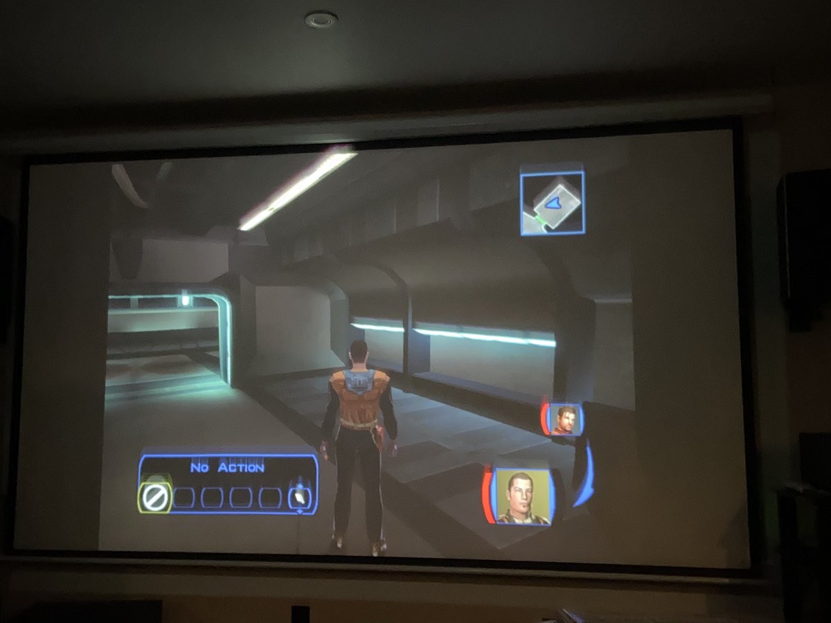 Enjoying a little gaming on the 120" screen after a long day. Anyone remember this one? One of my favorites.