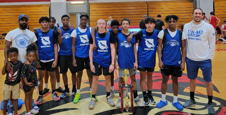 tbolthoops's tweet photo. 2023 Summer League Champions! @TBoltAthletics defeats Delsea 45-36. Great job Coach @reg_fitz_hunt2! 🏀🏆⚡️ https://t.co/nREGwuo9V6