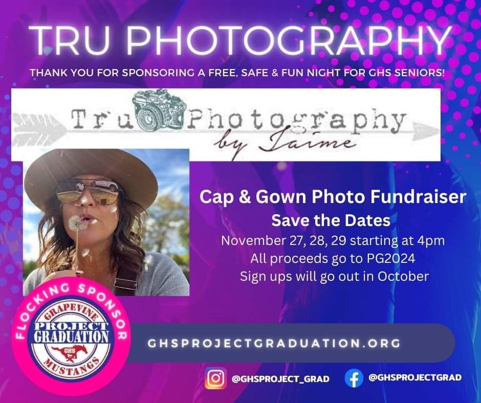 GHSProject_Grad's tweet image. In honor of senior yearbook photos happening this week, we would like to spotlight our next AMAZING Flocking Sponsor!

Save the dates for our Thank you to Jaime Emfinger for donating her time and talents for our Class of 2024
truphotography.me