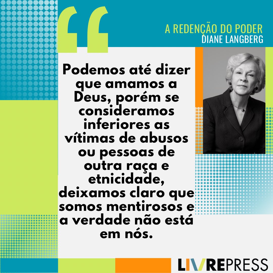 LivrePressInc's tweet image. “We can say we love God, but if we deem victims of abuse or people of another race or ethnicity as less than, we make it clear that we are liars and the truth is not in us. We are deceived.”
#RedeemingPower @DianeLangberg 

@audible #aredençãodopoder #jesus #psicologiacristã