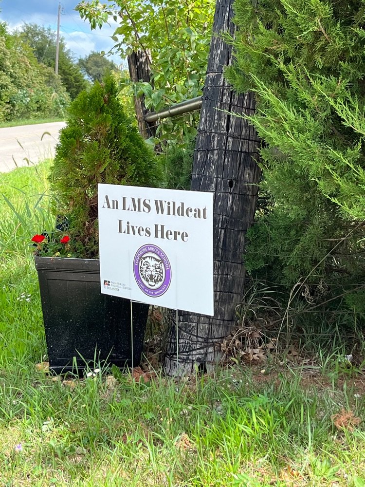 Thank you to T.J. Solander, our community partner, for sponsoring our LMS signs!