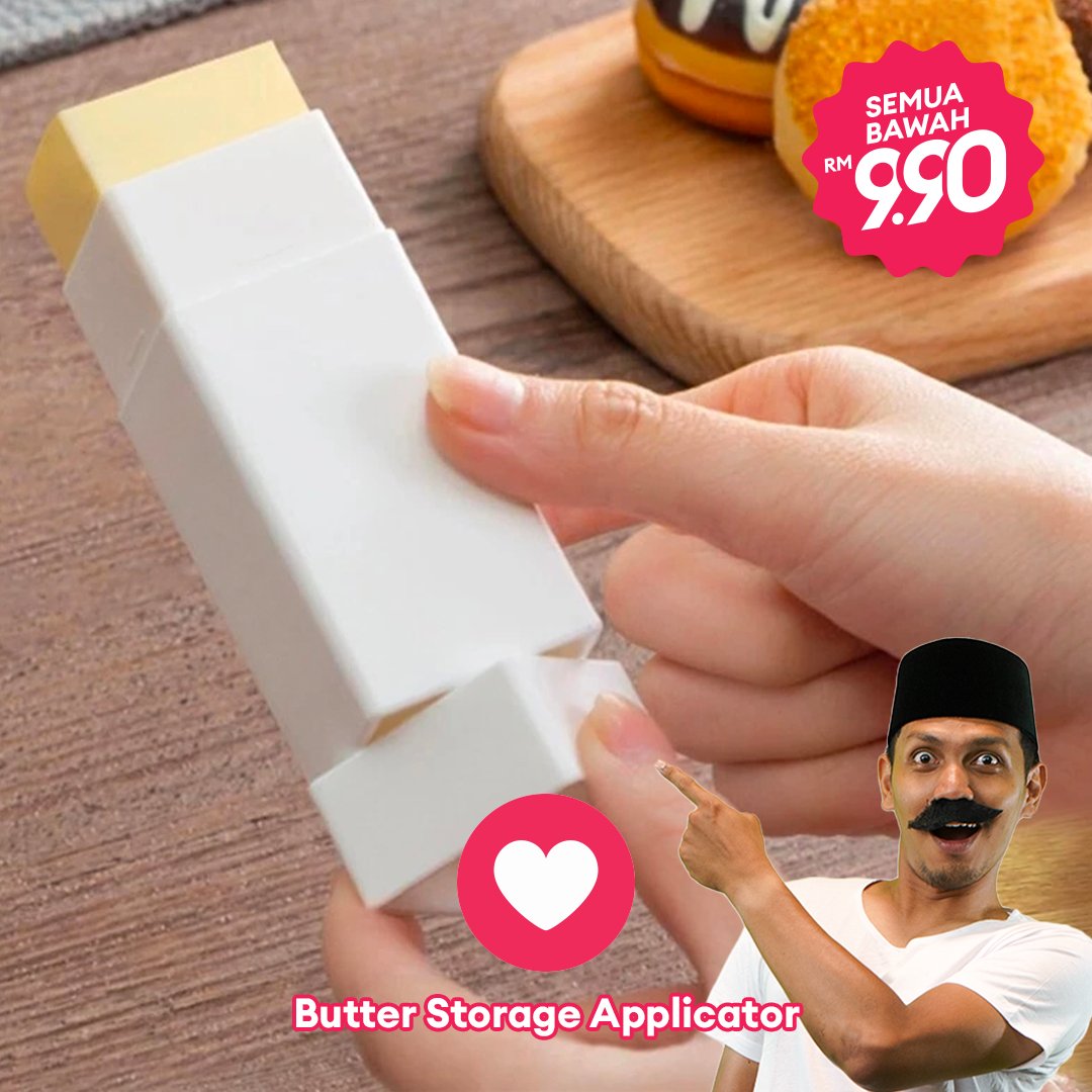LazadaMY's tweet photo. Nak simpan mentega pun ada cara dia tau. Tapi jangan risau, semua bawah 9.90 konfem ada!

Yang mana korang beli sekarang ?  🔪

RP: Butter Box Organiser
💙: Butter Storage Applicator

https://t.co/lENiEoeYeH
#LazadaMY #MurMurApaHarini https://t.co/M1JJuAQiYO