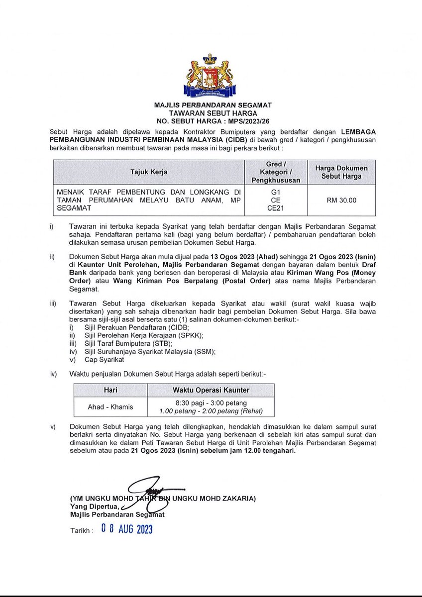 MPSegamat's tweet photo. https://t.co/rmJXoAwjTe