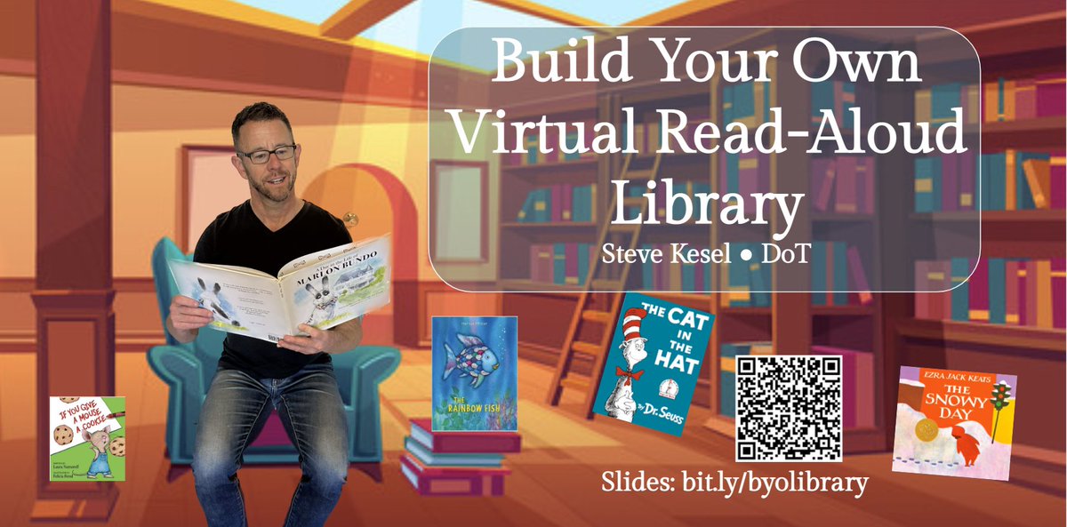 Help your young readers experience your read-alouds anywhere! @Stevekesel will show you how to Build Your Own Virtual Read-Aloud Library. bit.ly/byolibrary #ddd23 #WeAreSFUSD