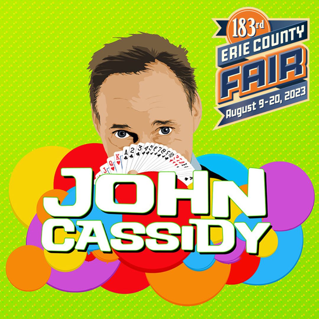 The wait is almost over! John Cassidy is coming to the Erie County Fair from August 9th-14th on the Avenue of the Flags stage! Catch his shows at 2pm and 7pm daily! 
#best12daysofsummer #AvenueOfTheFlagsStage #eriecountyfair
Fair info link in bio.