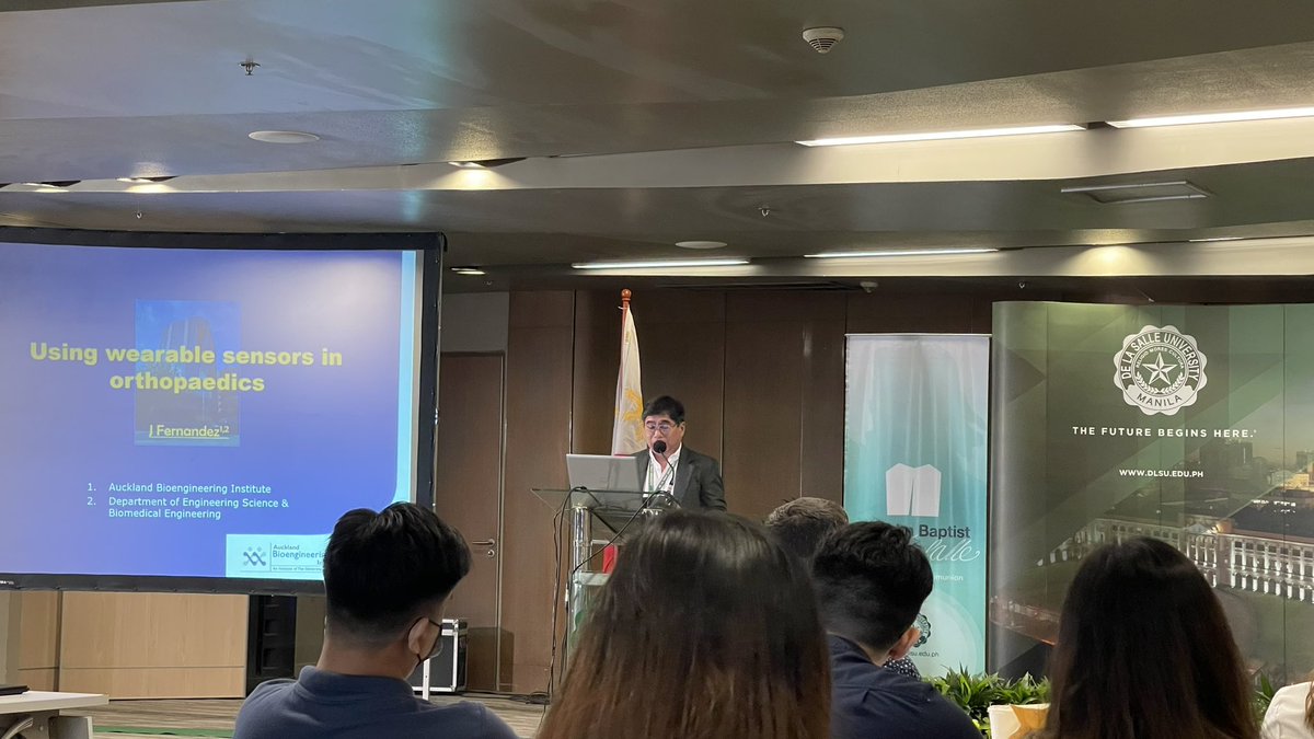 lor_faeldon's tweet photo. ATM: DLSU-IBEHT Research Talk Series “Using wearable sensors in orthopaedics” of Justin Wade Fernandez, PhD from the Auckland Bioengineering Institute of the University of Auckland @AucklandUni https://t.co/HElv8XGTd2