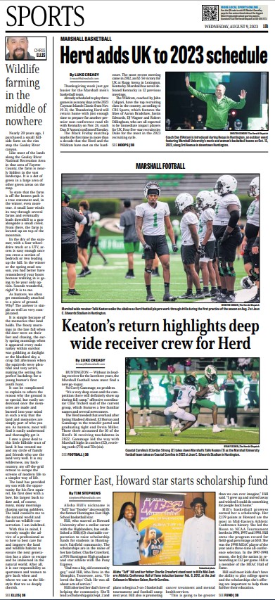 Wednesday @heralddispatch sports front Local work: @LukeCreasy x2, @sportsturtle11, @SholtenPhoto x2, Ryan Fischer, Chris Ellis Inside: @FarlowRick, @JMacDonaldSport Design: @leafbelly