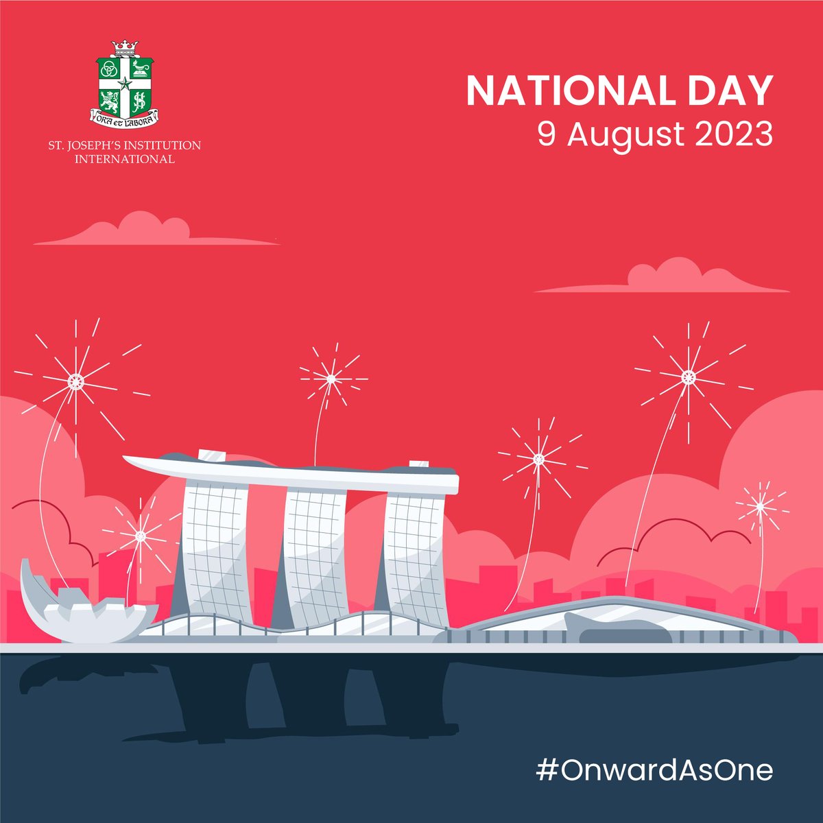 SJI_Intl's tweet photo. Happy National Day, Singapore! ✨🇸🇬

Wishing everyone a day filled with pride, joy, and celebration. 🎉

#HappyNationalDay #SG58 #OnwardAsOne https://t.co/rRzgqxbqSS