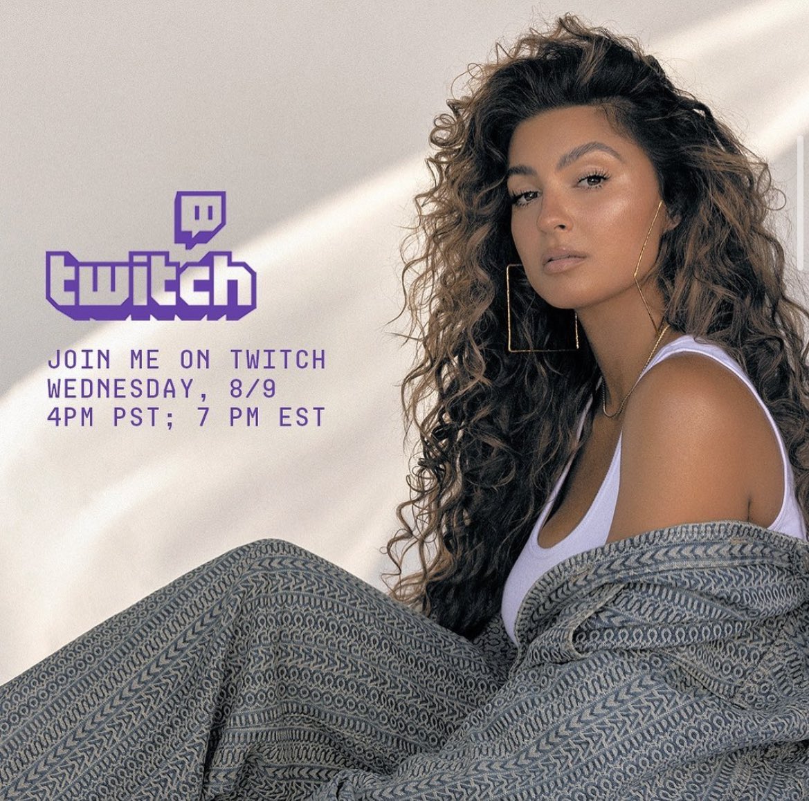 PopCrave's tweet photo. .@ToriKelly set to stream live on Twitch tomorrow, August 9 at 4pm PT. 

She’ll be playing games and showing fans the music video for her new single, “cut,” early. 

Watch: https://t.co/HUfgzJg14p https://t.co/htOppmZE88