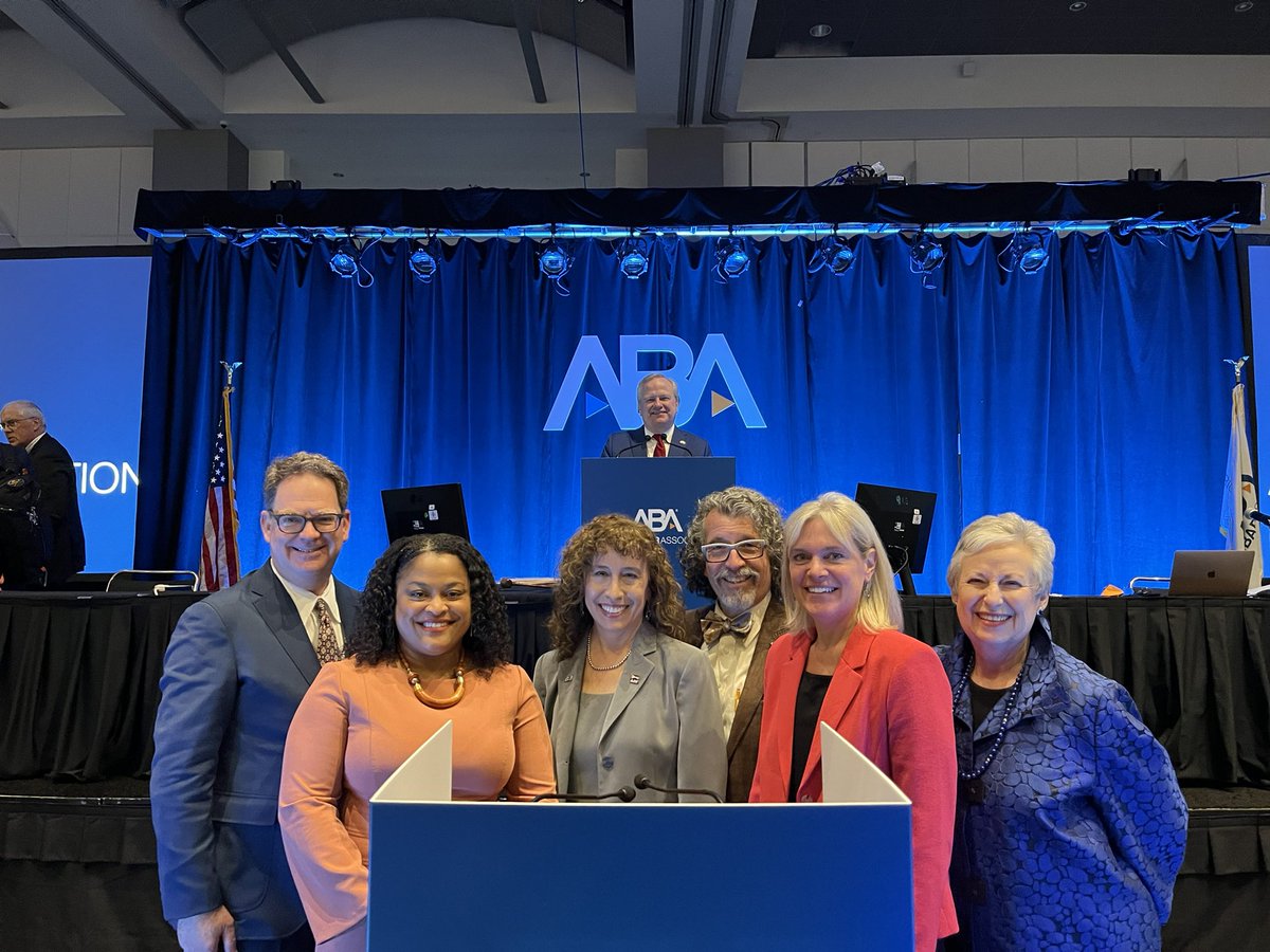 Another wonderful ABA House of Delegates meeting working with a phenomenal Rules &amp; Calendar Committee, Steve Curley, Sheena Hamilton, Orlando Lucero (the "Bow Tie Guy"), Jennifer Parent and Chair of the House of Delegates Palmer Gene Vance II! <a href="/ABANews/">ABA News</a> <a href="/ABAesq/">American Bar Association</a> <a href="/ABAhod/">ABA House of Delegates</a>