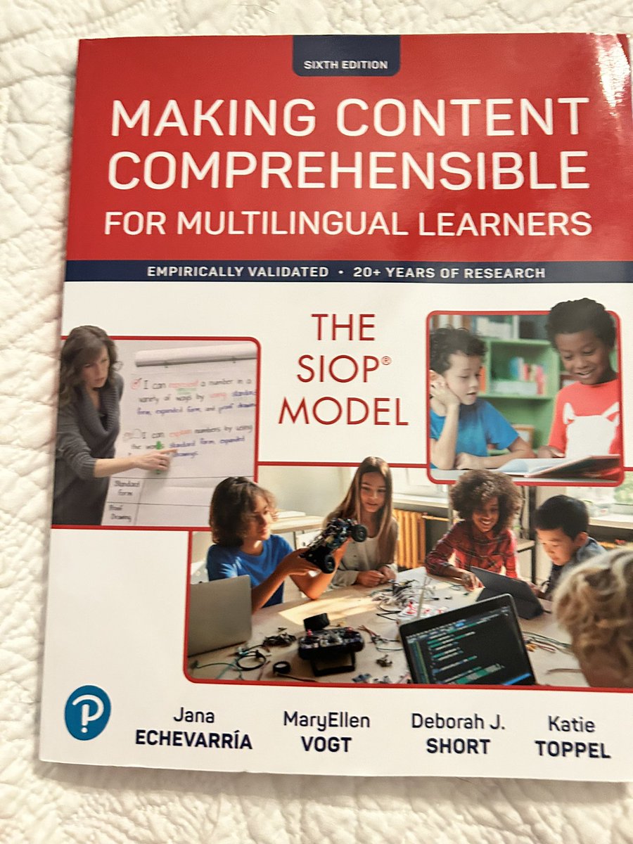 🎉Tomorrow is the 1st day back to school, so it’s a perfect time to refresh my SIOP skills. So thankful for a signed copy from my X (I prefer Twitter) friend @KatieToppel! She inspires me to lead from the classroom with high-quality instruction and reflection. #MLLCHAT_BKCLUB