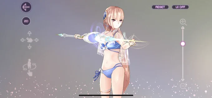 #ヘブバン  ユイナ先輩の水着を全方位から見てみた。 なにこれ好き