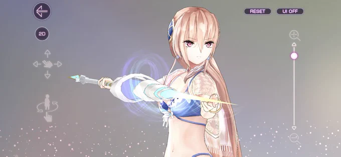 #ヘブバン  ユイナ先輩の水着を全方位から見てみた。 なにこれ好き