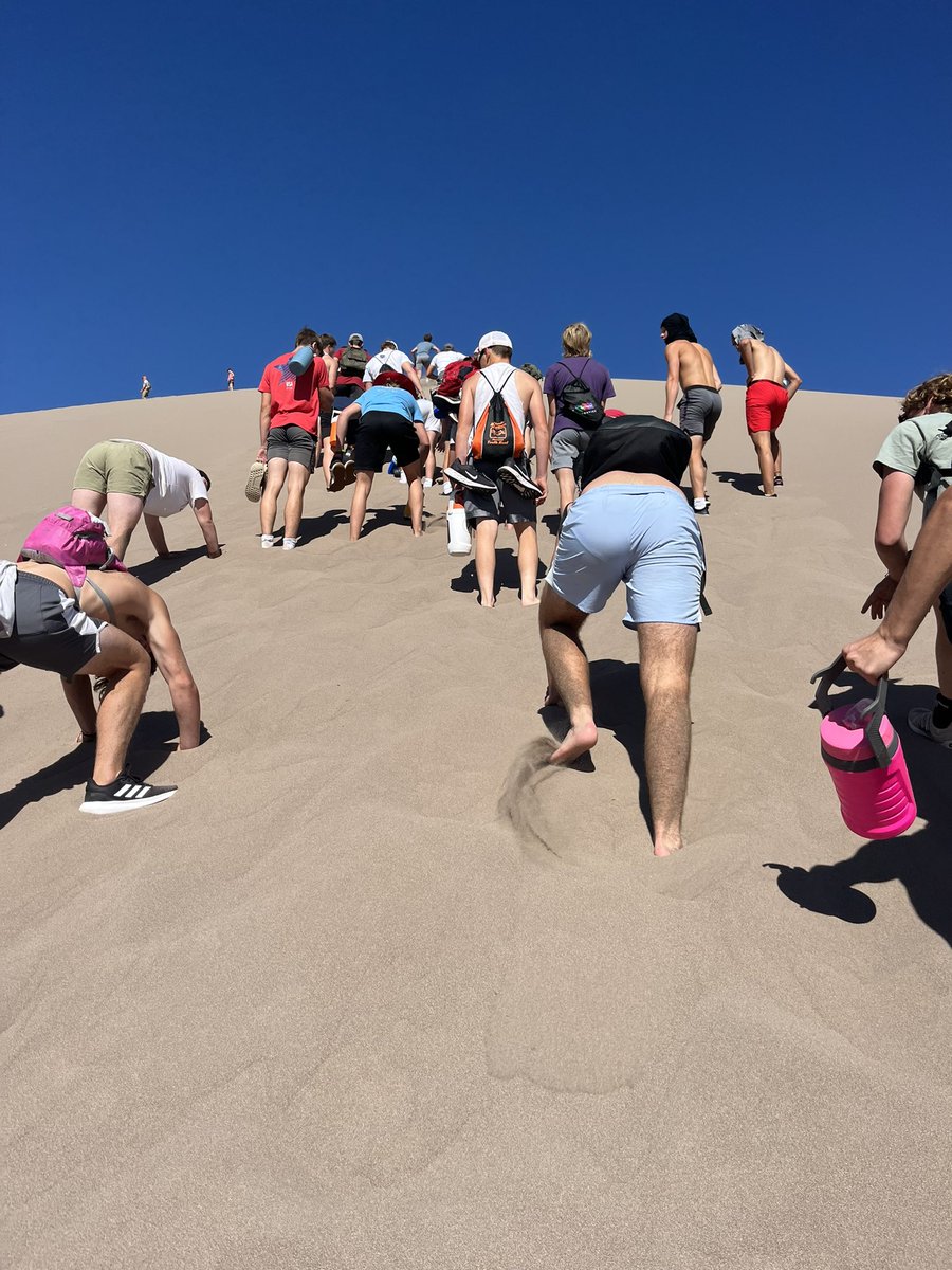 coachletsgo's tweet image. Great day hiking the great sand dunes and the Zapata Falls!  Excited for this team! #bootcamp2023 @WamegoFootball