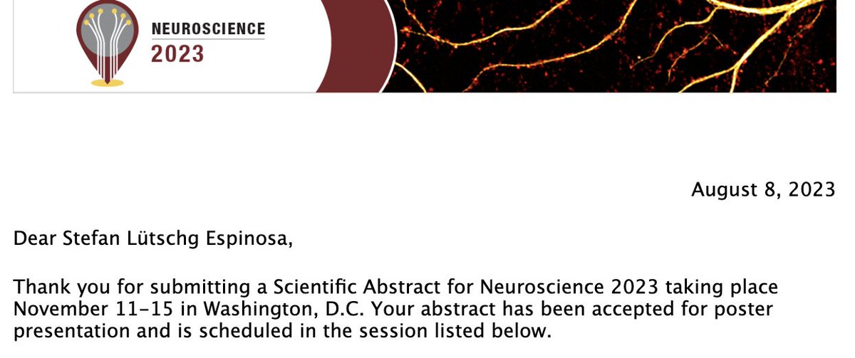 Happy to say I've been accepted to present at my first scientific conference this November at #SFN2023 ! I'm excited to present part of my master's thesis research and make connections in the Neurotech/Neuroscience field! @SfNtweets @BrainGateTeam #Neuroscience2023