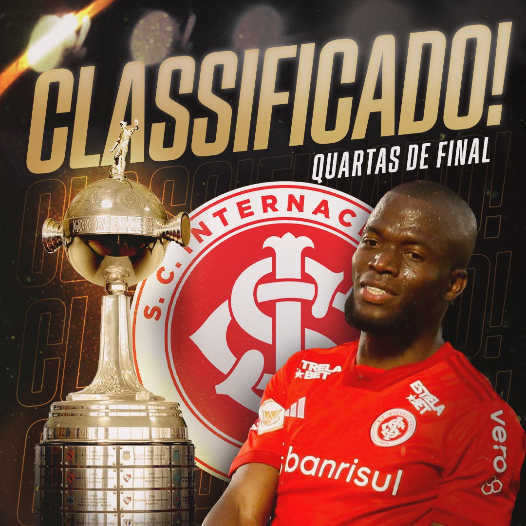 choquei's tweet photo. 🚨AGORA: Internacional vence o River Plate e está nas quartas de final da Libertadores. https://t.co/0GbmlxNEXO