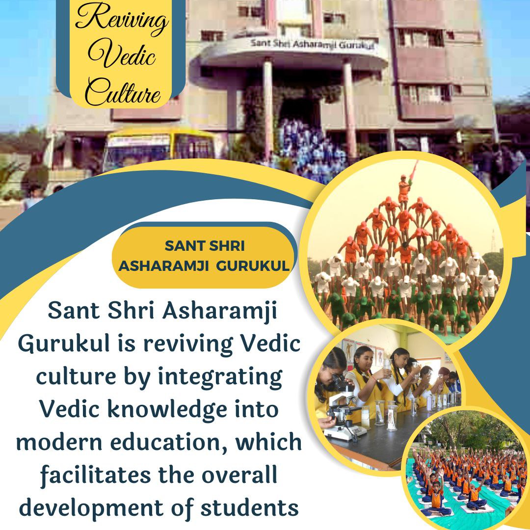 Sant Shri Asharamji Gurukul is an example of #शिक्षा_वही_जो_दे_सुसंस्कार &amp; Successful Future .Students of Gurukul are excelling in all fields whether it is studies or sports.Gurukul education is Reviving Vedic Culture in the modern society along with imparting effective education