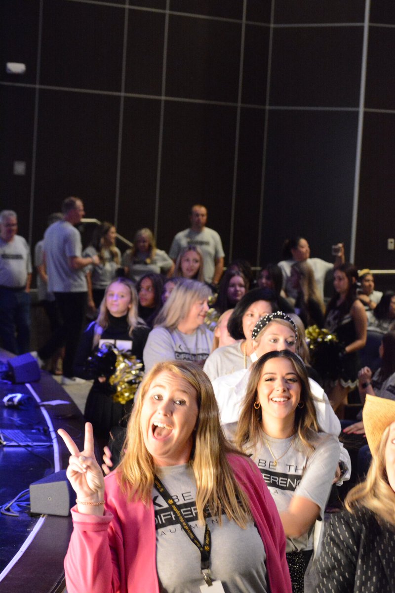 cburley24's tweet photo. Convocation 2023 was a hit! 

Shout out to @MackeySpeaks for pouring out into Kaufman ISD today!! 
#bethedifference #kaufmanisd #kaufmanserves https://t.co/GovOWlYO3h