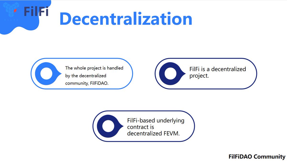 filfi_io's tweet photo. @Filecoin @FilFoundation
🔥#FilFi's decentralization embodys three aspects:
1. #FilFi is managed by #FilFiDAO🫂
2. #FilFi is totally open and transparent✨
3. managed by #SmartContracts 🌐
#FilecoinDeFi #FVM #Filecoin #FilecoinSP https://t.co/pUsEPYzg1G