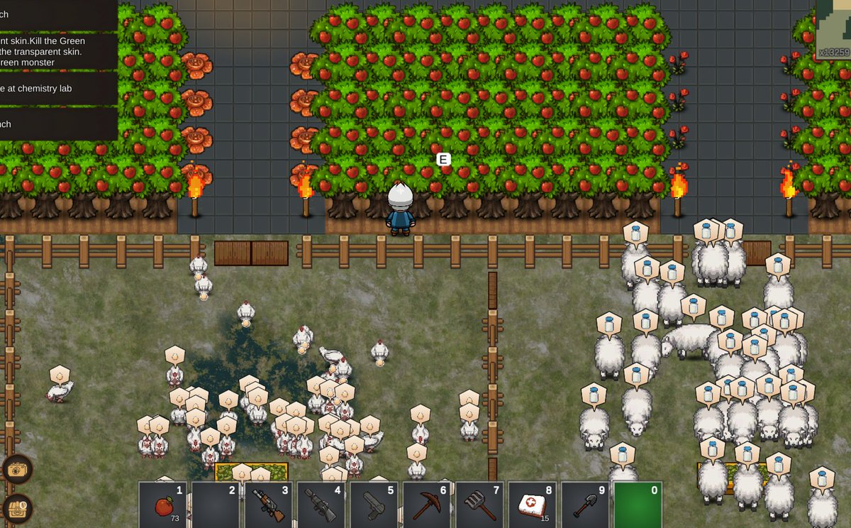 What farmer is too rich to grow so many apple trees and raise so many sheep and chickens!