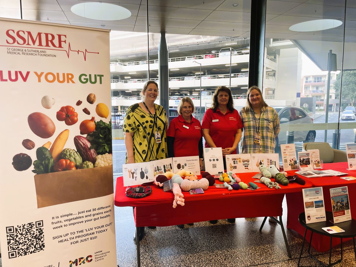 SSMRF_official's tweet photo. We'd love to see you at St George Hospital today - we're in the main foyer promoting our Beachside Dash and LUV YOUR GUT partnership with the MRC.
#beachsidedash #medicalresearch #runforresearch #ssmrf #funrun #unswmmrc #microbiome #luvyourgut https://t.co/5QjqPeamHo