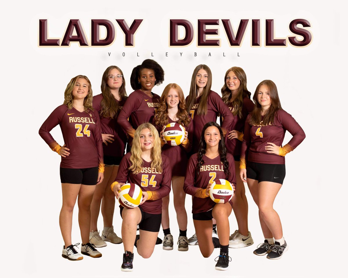 VB_RussellHS's tweet image. Your 2023 Varsity, JV and Freshmen Volleyball girls…plus a little preview of your seniors! 
📸: Sharon Bates Photography
#wearerussell #RDN #hornsup