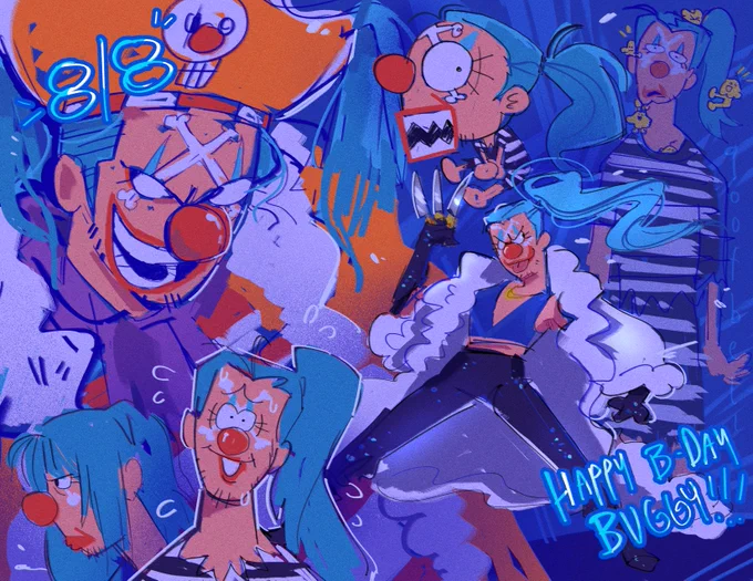 happy birthday to buggy the clown my favoritest fail guy in the world 