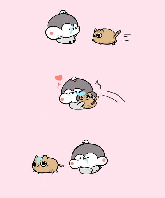赤ちゃんぺんと猫ぺん ハグの日
