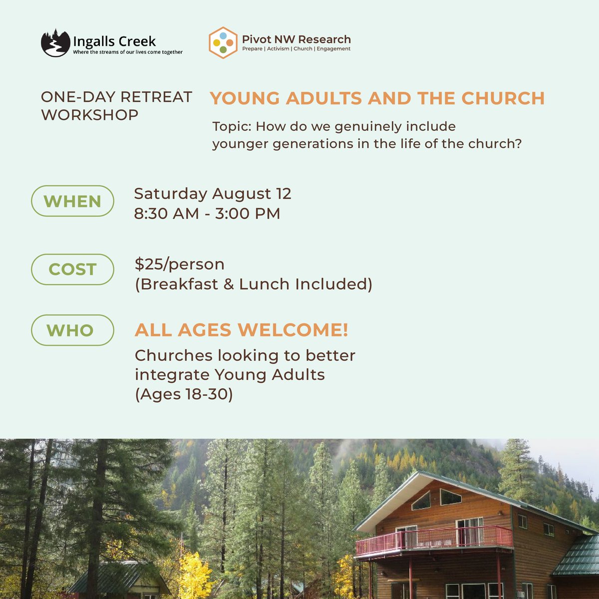 ⏰ Join us this weekend for an empowering one-day event exploring young adult spirituality in PNW. Engage in thought-provoking conversations about faith, community, and God's calling. 🌿 Secure your spot now: ingallscreek.org/2023/06/02/you… #PivotNWResearch #PNW #Faith