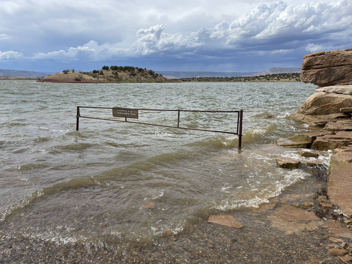 enchanted_wx's tweet photo. Missed out on the ABQ storms today, but man the water levels at Abiquiu Lake today were exceptional! #nmwx #nmclimate @NWSAlbuquerque https://t.co/BVlebRbGey