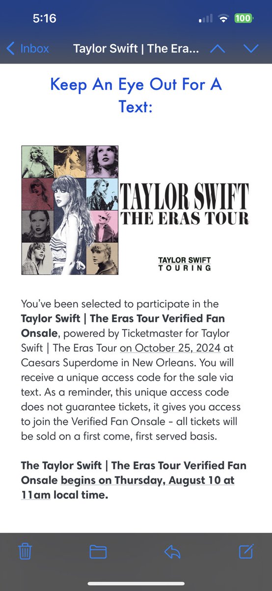 Today I am God’s favorite…. Let’s see Thursday for sure 🥹🥹🥹🥹 #presalecode #taylorswift #TaylorSwiftErasTour