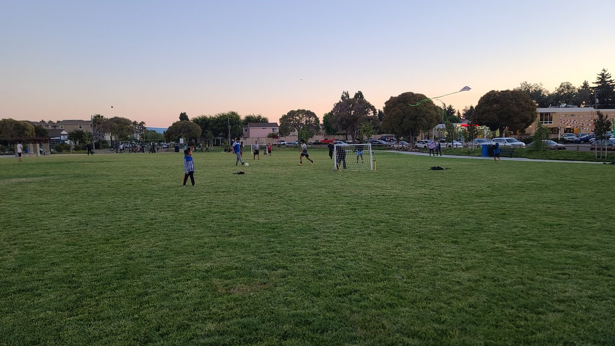 Crystal clear skies, mild wind, temperature 68 F, natural air conditioned August evening. Pick game at the Dusterberry Neighborhood Park, Are we returning to the way we were prior to the cyber age? <a href="/DevenPatelMD/">Deven Patel</a> <a href="/Fremont_CA/">City of Fremont, CA</a>