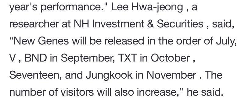 TXTUNOFFlClAL's tweet photo. this article abt hybe profit report talked abt possibe artist plans upcoming this year

- TXT comeback in October https://t.co/avswRAYAoG
