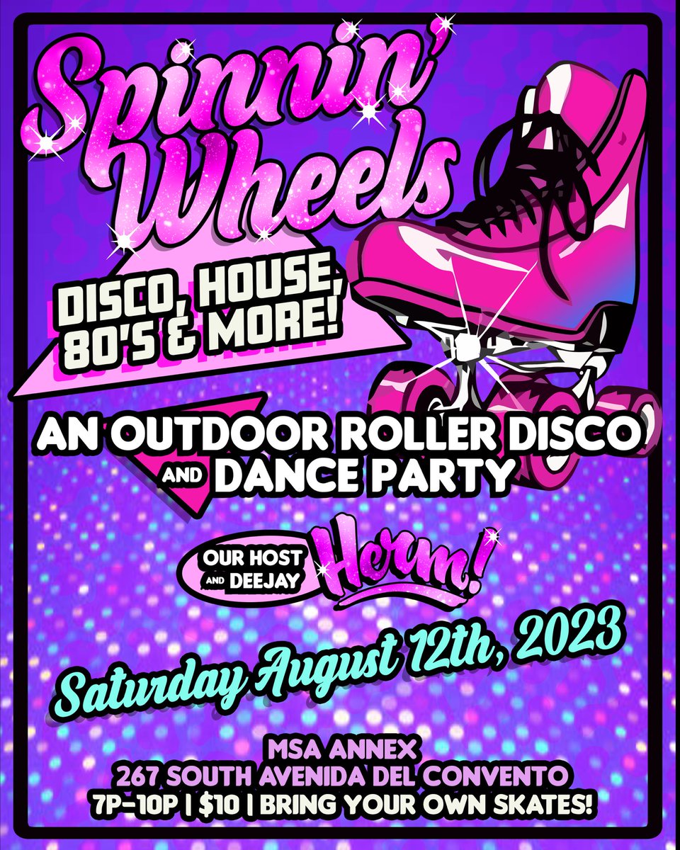 Spinnin wheels this Saturday night at the MSA Annex !! #rollerdisco  #MSAAnnex #DJHerm