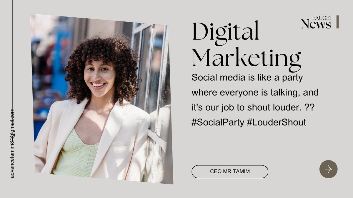 Social media is like a party where everyone is talking, and it's our job to shout louder. ?? #SocialParty #LouderShout