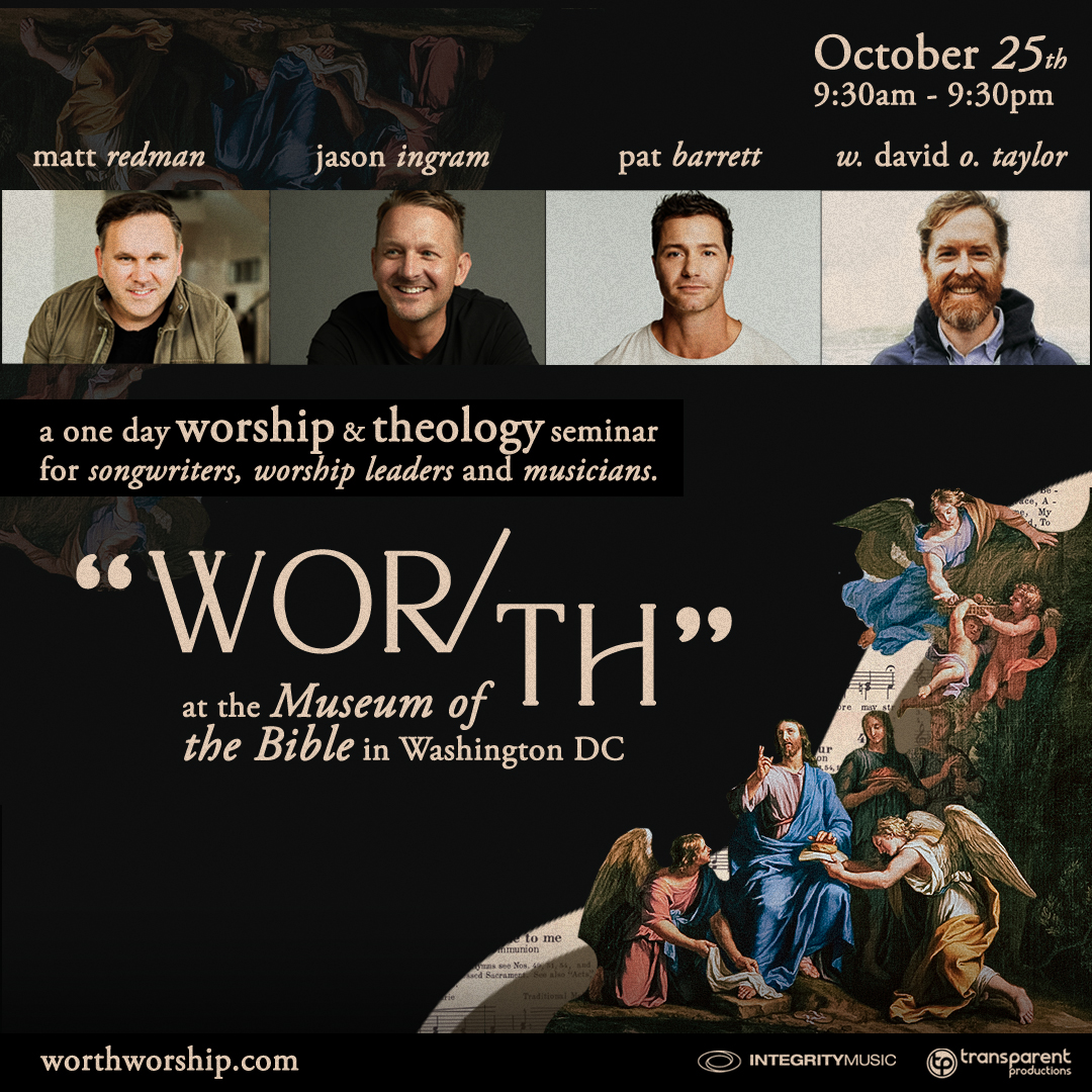 The glory of God in our worship is always worth fighting for - and this is the heart behind our first event on October 25th. This one-day WOR/TH gathering at the Museum of the Bible in Washington DC is for worship leaders, songwriters and worship teams. worthworship.com