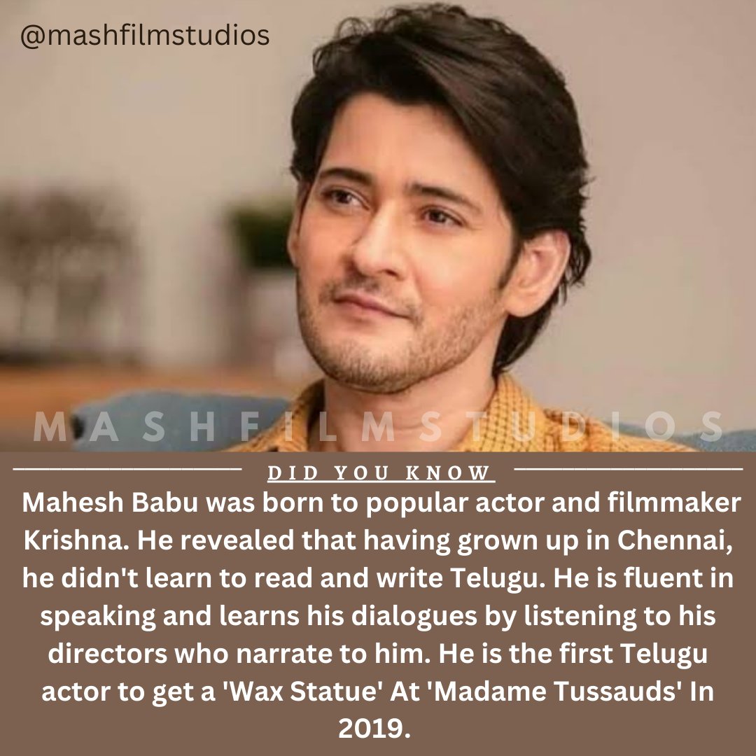 Happy birthday @urstrulyMahesh For interesting facts about Indian cinema. Do follow us @mashfilmstudios #maheshbabu #telugu #actor #madametussauds #waxstatue #krishna #spydermovie #happybirthday #mashfilmstudios