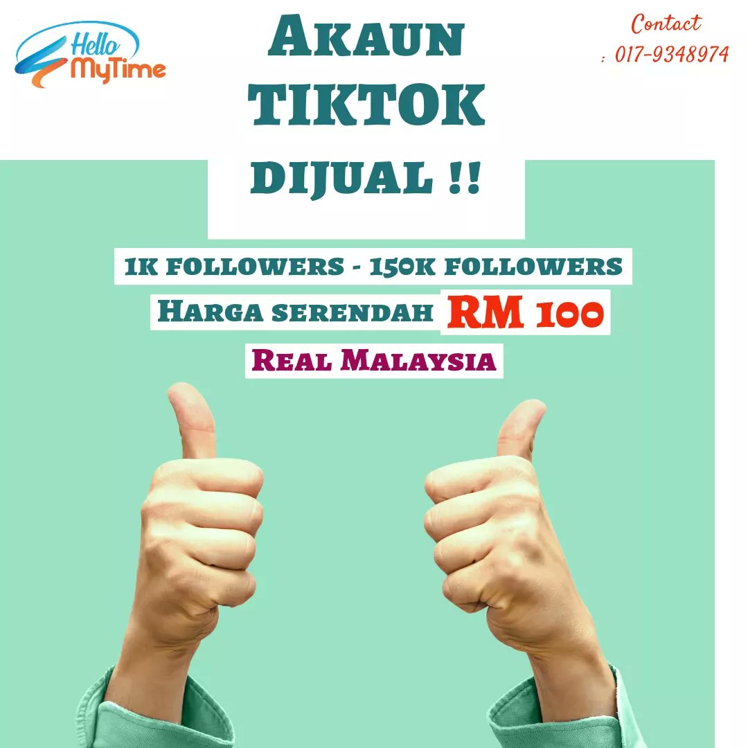 hellomytimeHQ's tweet image. Anda mencari akaun Tiktok? 
Nak syok siap boleh buat live lagi.. 

Jom dptkan real tiktok Malaysia. 
Followers (1k - 150k).. sebelum stok habis!! 

Whatsap segera ⤵️

wa.me/60179348974


#TiktokMalaysia
#JualTiktok
