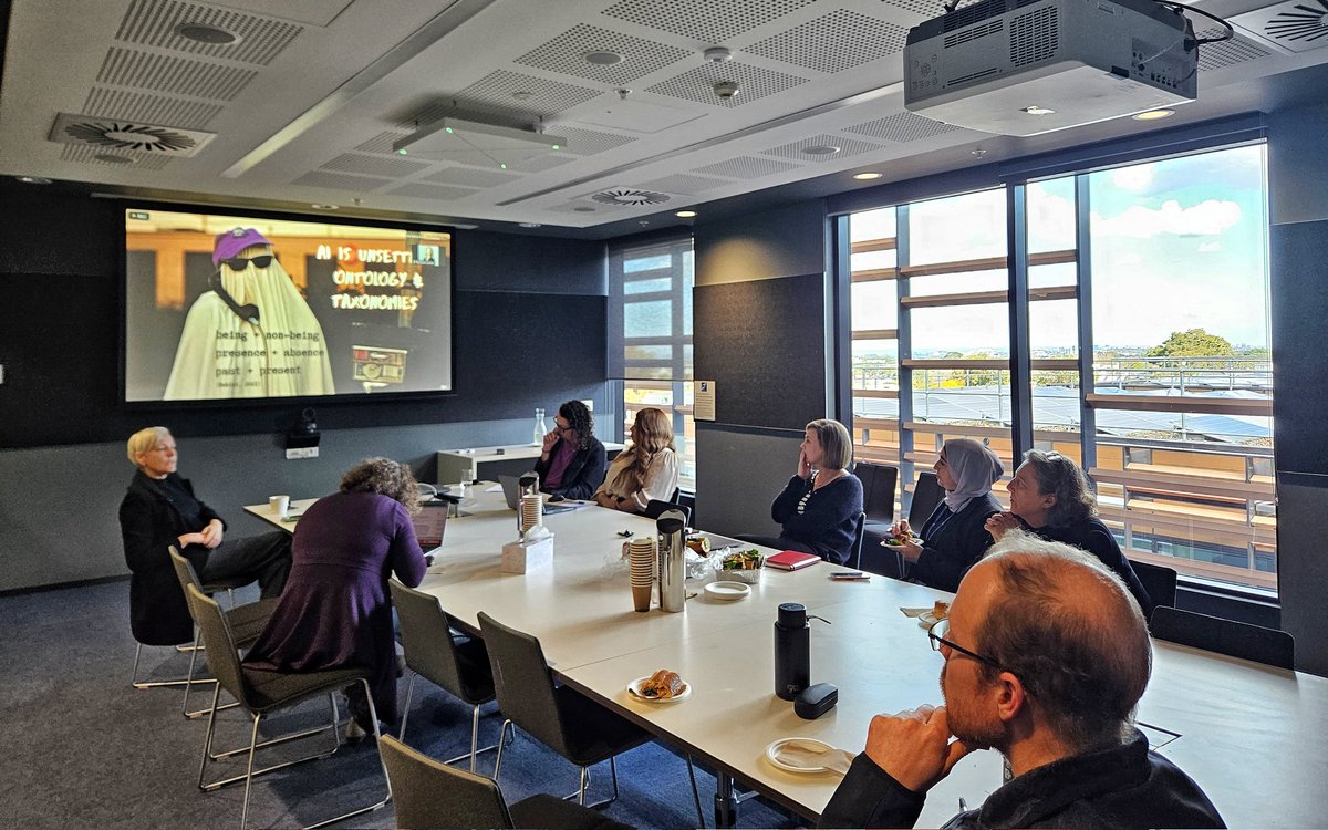 Sandris Zeivots (@sandriszeivots) on Twitter photo 👻Is #ArtificialIntelligence haunting us?
A stimulating seminar by @cjvallis 'The Spectre of AI: hauntology & postdigital futures'. Insightful discussion on being haunted by #AI, exploring the visible & invisible. It's time to design our future, not mourn a lost one. <a href="/DIBE_USYD/">Disruptive Innovations in Business Education</a> 👻Is #ArtificialIntelligence haunting us?
A stimulating seminar by @cjvallis 'The Spectre of AI: hauntology & postdigital futures'. Insightful discussion on being haunted by #AI, exploring the visible & invisible. It's time to design our future, not mourn a lost one. <a href="/DIBE_USYD/">Disruptive Innovations in Business Education</a>
