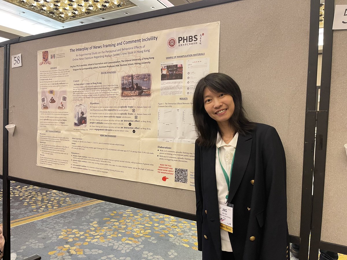 Jing Guo_Yasmin (@yasmin890623) on Twitter photo With a poster of news framing on asylum seekers issue in HK <a href="/aejmc_nond/">Newspaper & Online News Division of AEJMC</a> ,I was not expected that people were very interested / surprised about the cultural diversity in HK and asked me to brief on living/working/travelling in HK as well as the visa policy😅 #AEJMC23 With a poster of news framing on asylum seekers issue in HK <a href="/aejmc_nond/">Newspaper & Online News Division of AEJMC</a> ,I was not expected that people were very interested / surprised about the cultural diversity in HK and asked me to brief on living/working/travelling in HK as well as the visa policy😅 #AEJMC23