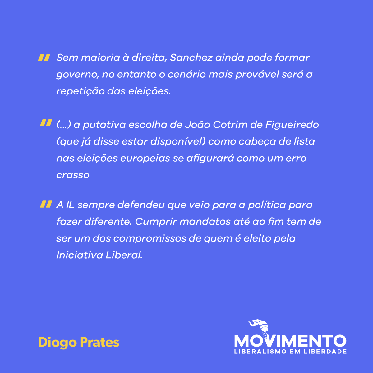 Para Diogo Prates as eleições em Espanha poderão ser uma sondagem do que se poderá prever para as eleições europeias. E defende que a IL deveria apresentar caras novas para estas eleições, tal como nas primeiras em que concorreu.

observador.pt/opiniao/a-lica…

#liberalismoemliberdade