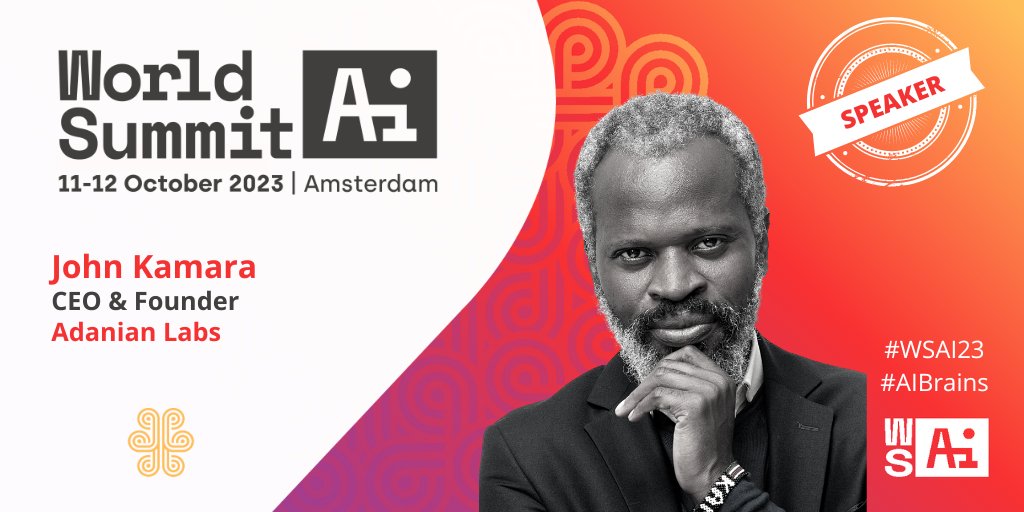 Annnnnd it's time for a new speaker📢📢📢

Please put your hands together for <a href="/jjkamara/">John Kamara</a>, CEO &amp; Founder at <a href="/Adanianlabs/">Adanian labs</a> who will be joining the #WorldSummitAI speaker lineup (11th-12th Oct, Amsterdam) 💥💥 Join us 👉  hubs.li/Q01YhR9F0  #AIBrains #artificialintelligence