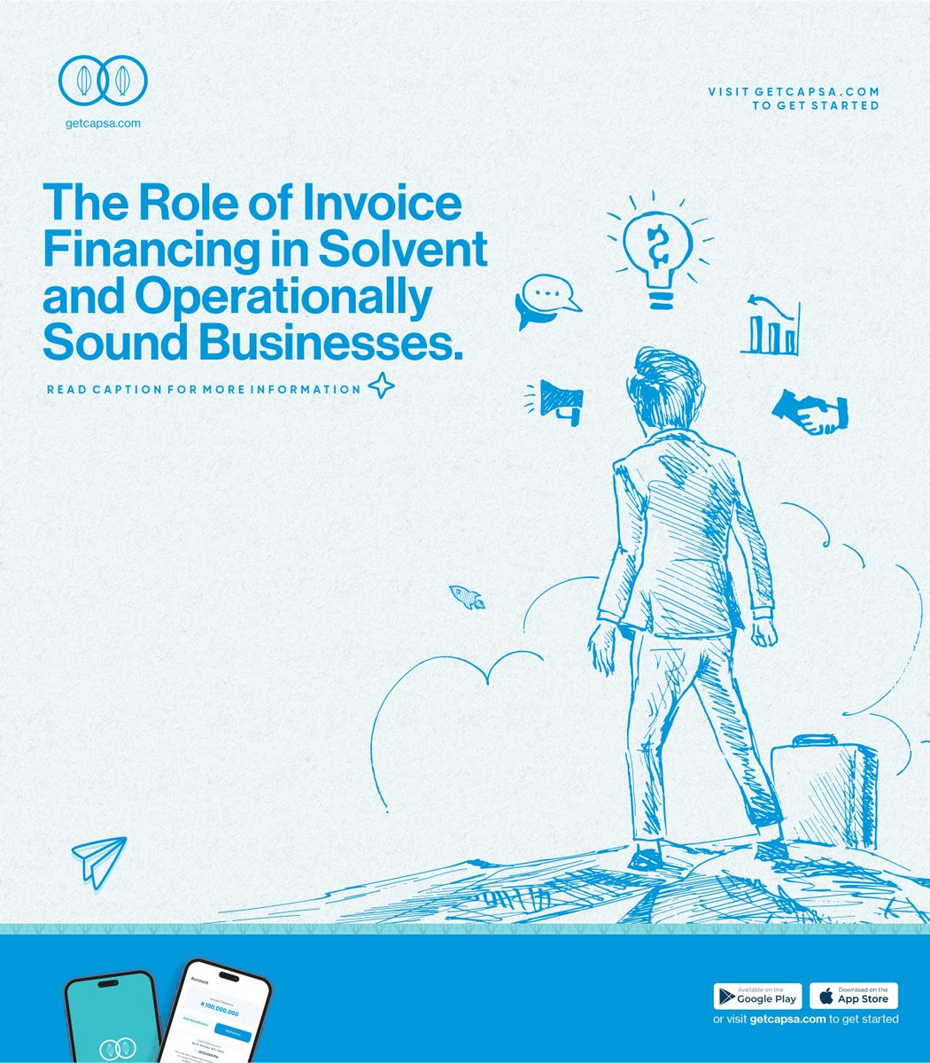 Amplify your company's potential with #InvoiceFinancing. Increase cash flow, capitalize on growth possibilities, and strengthen operational resilience. Discover how this dynamic tool helps solvent firms.

#InnovationInFinance #SolventBusinesses #OperationalResilience