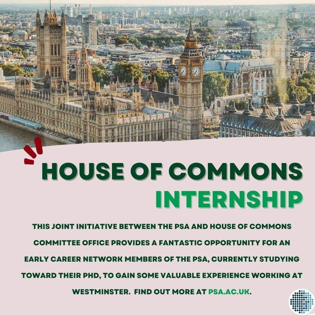 PolStudiesAssoc's tweet photo. 📢 Internship Opportunity

Are you a @psa_ecn member studying toward your PhD? Want to gain experience in Westminster? Then this House of Commons internship opportunity may be for you! 

Applications are open until midnight on 24 September. Find out more: https://t.co/MtD3a8I2Or https://t.co/dsmoVk6VCz
