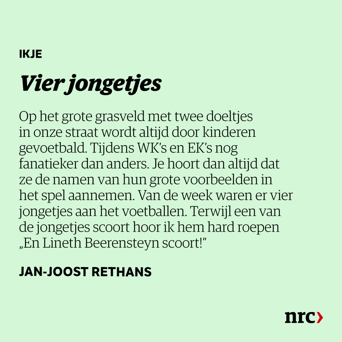 Het Ikje van vandaag: Vier jongetjes.