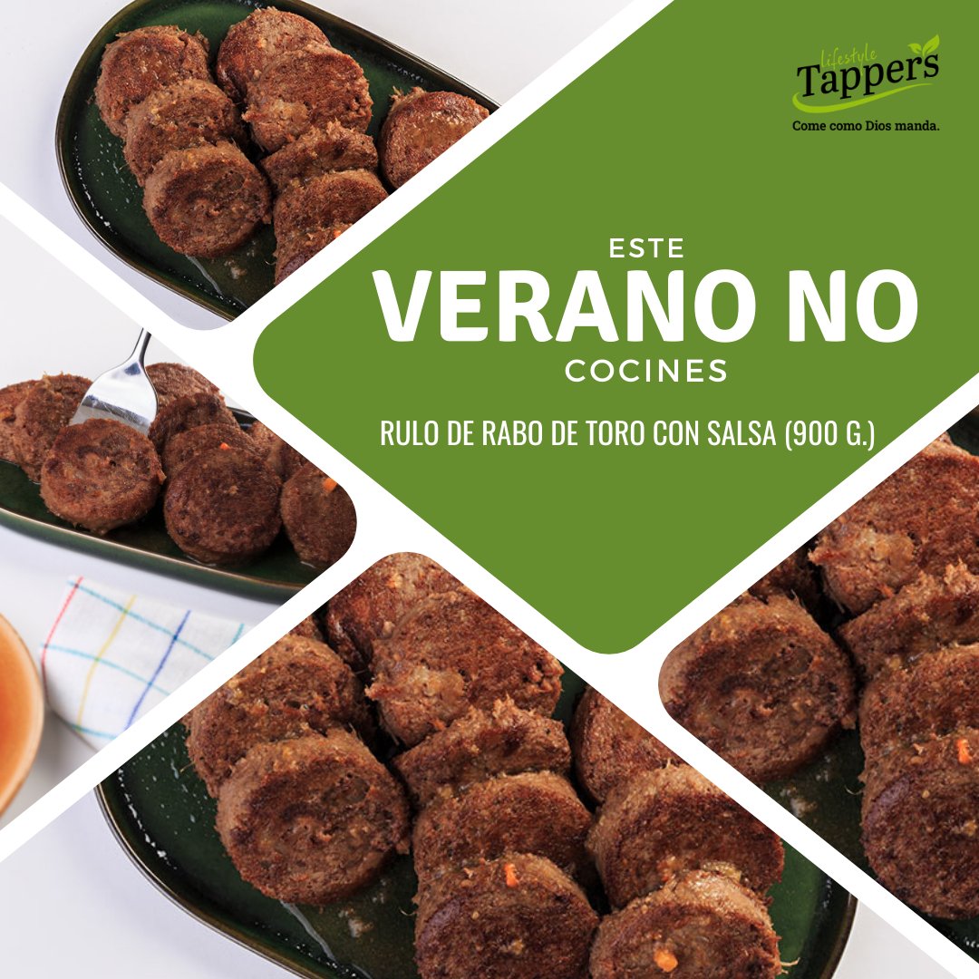 ESTE VERANO NO COCINES 😎🌴 

👨🍳🧑🍳Pedir comida a domicilio con Tappers es la solución perfecta para disfrutar al máximo de tu descanso sin tener que preocuparte por cocinar. 

👉RULO DE RABO DE TORO CON SALSA
.
.
.
#Tappers #verano #super #supermercado #disfrutadelverano