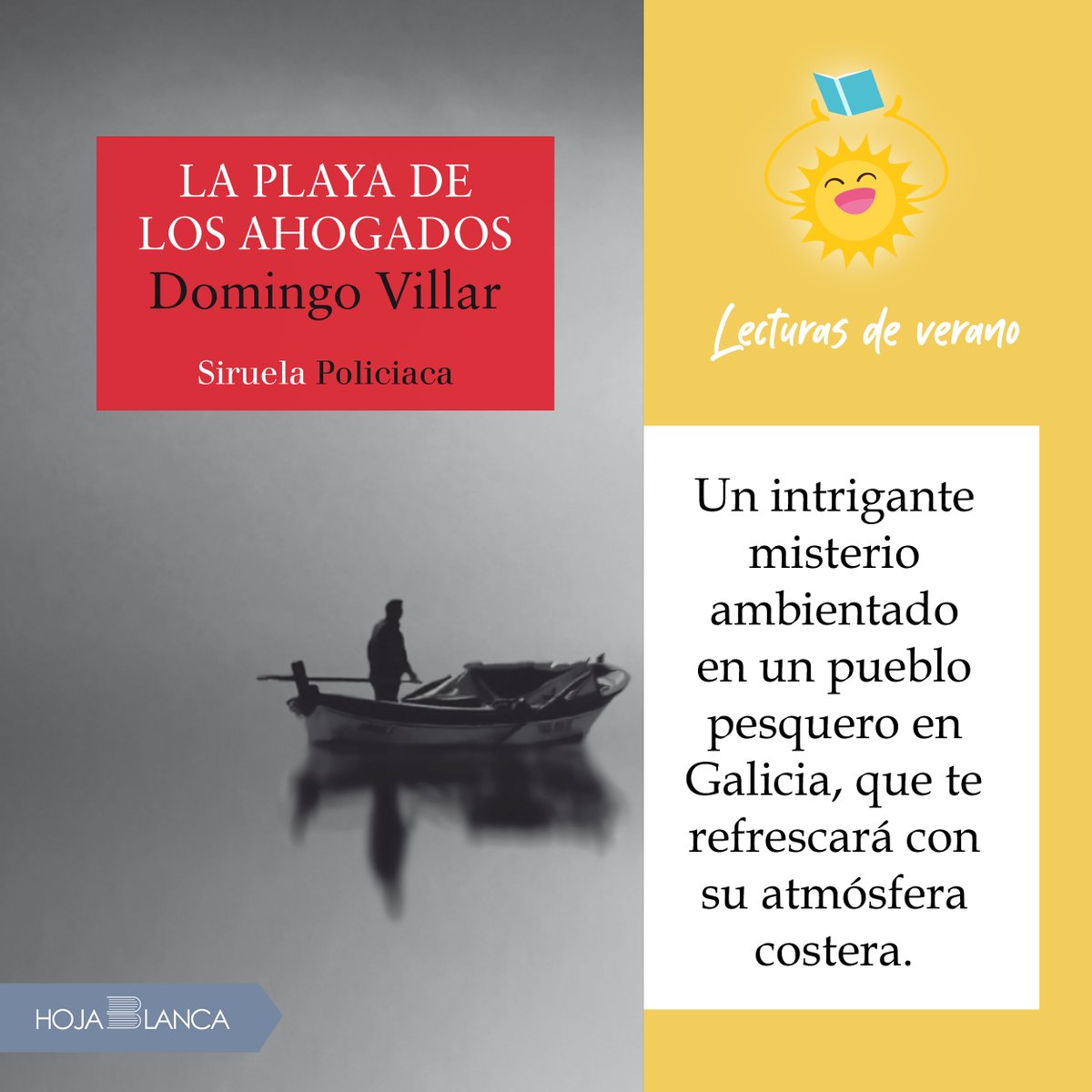 📘#Laplayadelosahogados de Domingo Villar: Un intrigante misterio ambientado en un pueblo pesquero en Galicia, que te refrescará con su atmósfera costera. bit.ly/43ZvzOr

#LecturasDeVerano
#LibrosParaElVerano #LibrosRefrescantes
#VacacionesYLectura
#LibrosBajoElSol