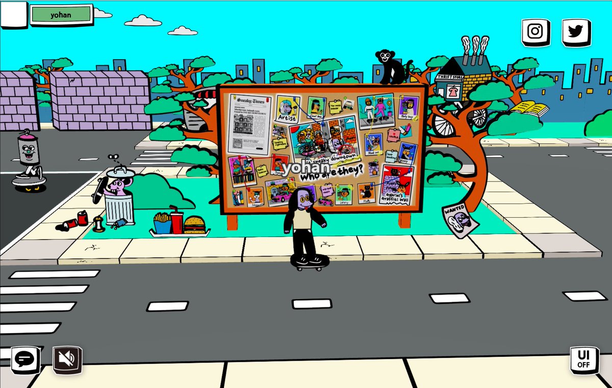 arkpia's tweet photo. Gabriel Hollington’s solo exhibition: Sneaky Downtown, is coming soon!

Openworld &amp; Exhibition will only make our Virtual Space richer!
This is the start of our offline space in the future!

✅His Artwork NFT minting is coming soon
👇Test run image https://t.co/wHYsWT0fty
